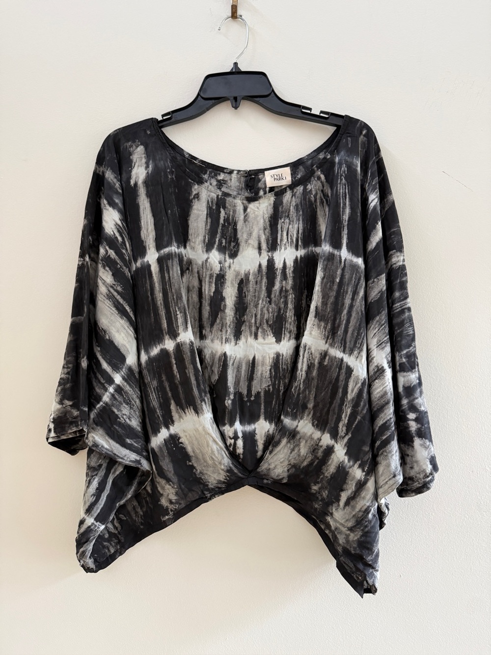 STYLEPARK1 Tie-Dye Tunic Top and Wide Leg Smocked Waist Pants One Size